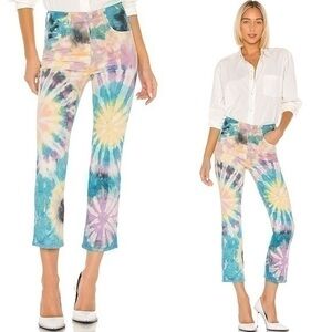 MOTHER Superior High Waist Bootcut Tie Dye Jeans NWT Boho Hippie
